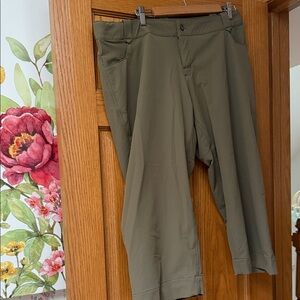 * Bontrager *Stylish Outdoor Activities Olive Wide-Leg Trousers